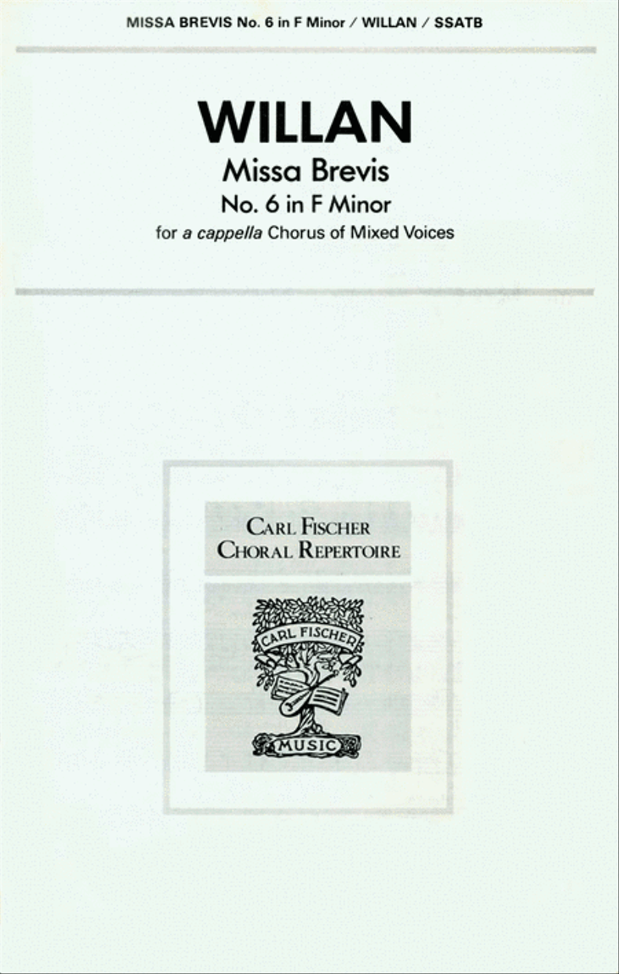 Missa Brevis No. 6 4-Part scores gallery preview page 1