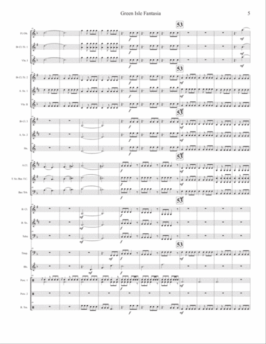 Green Isle Fantasia Concert Band scores gallery preview page 5