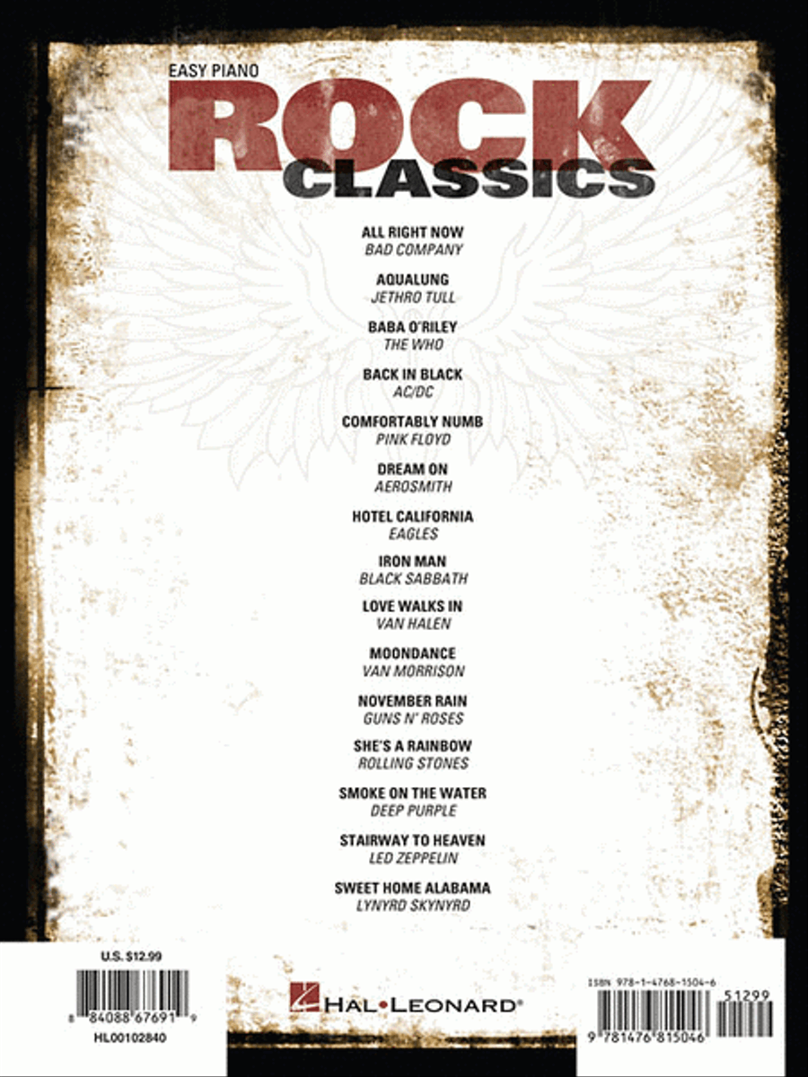 Rock Classics Easy Piano scores gallery preview page 2