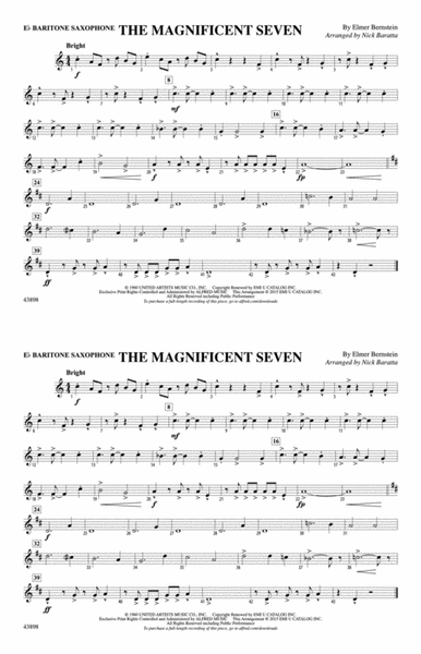 The Magnificent Seven: E-flat Baritone Saxophone