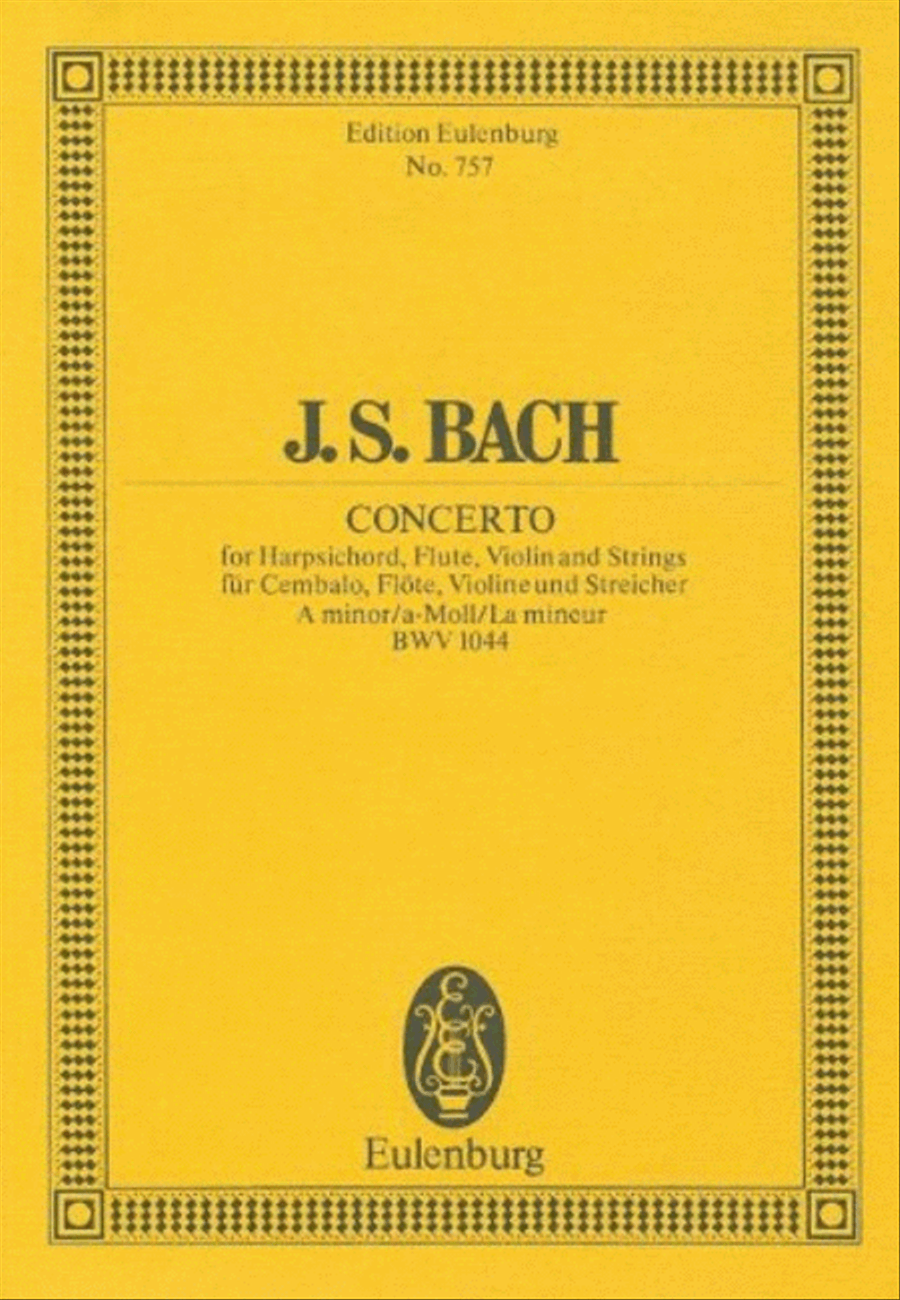 Triple Concerto in A Minor, BWV 1044 Flute scores gallery preview page 1