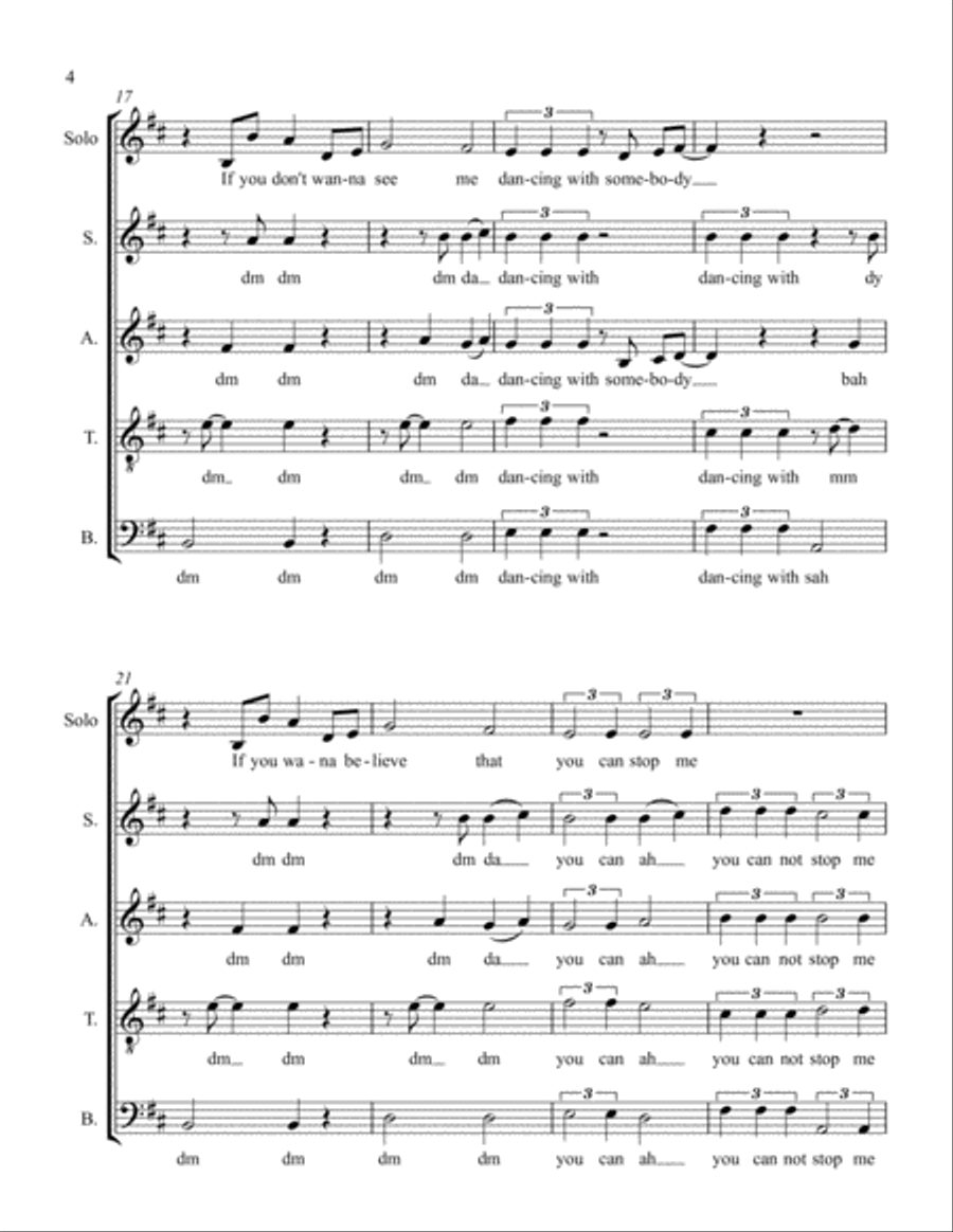 Don't Start Now 4-Part scores gallery preview page 4