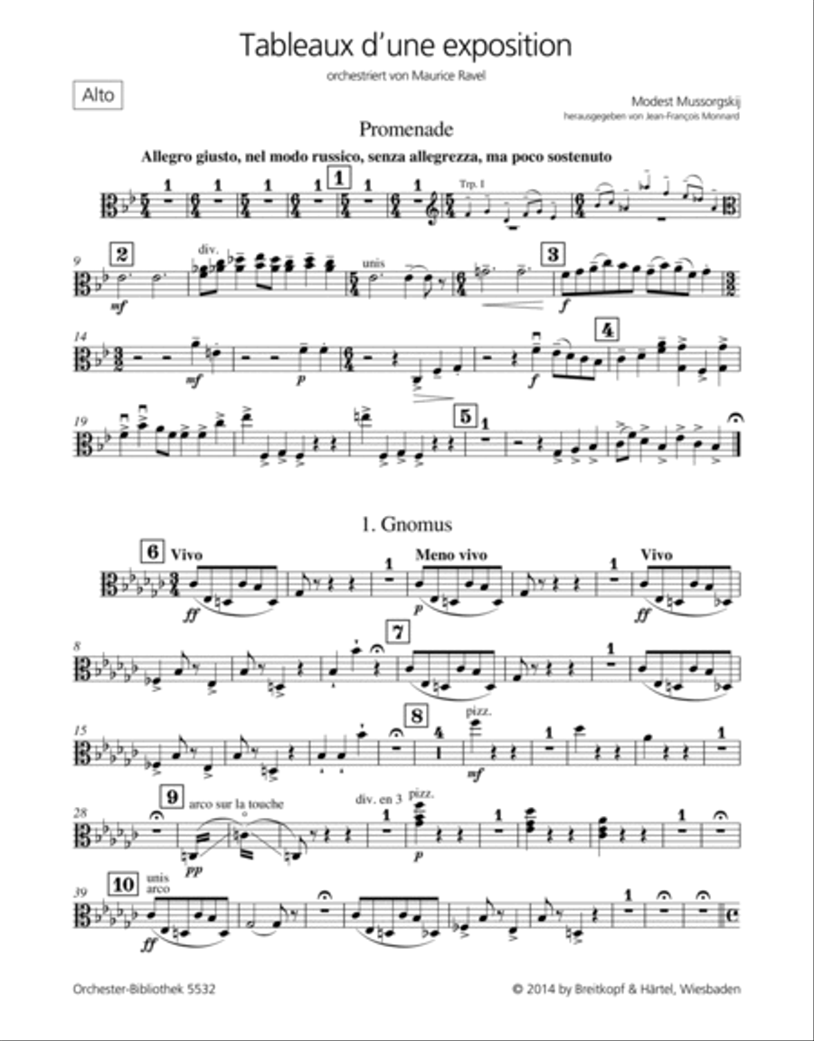Tableaux d’une exposition Orchestra scores gallery preview page 2