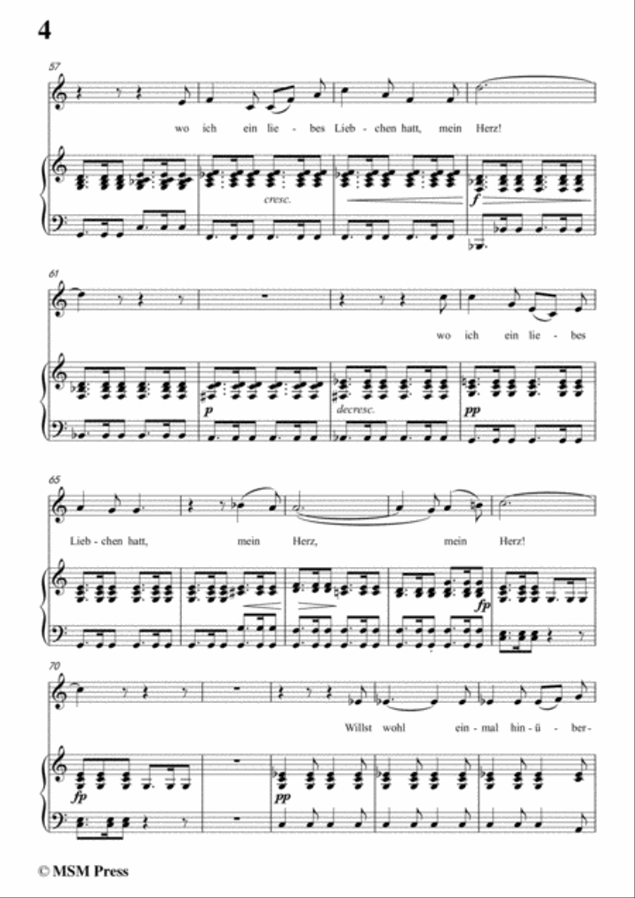 Schubert-Die Post,from 'Winterreise',Op.89(D.911) No.13,in C Major,for Voice&Piano Voice scores gallery preview page 6