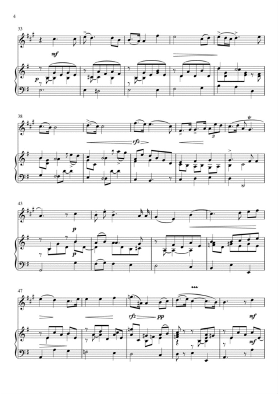 Antonio Cesti - Intorno all idol mio (Piano and Soprano Sax) Small Ensemble scores gallery preview page 4