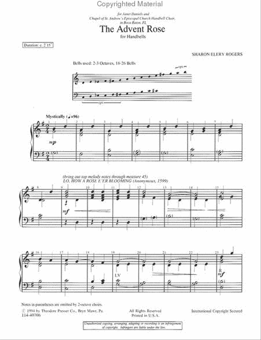 The Advent Rose Chamber Music scores gallery preview page 2