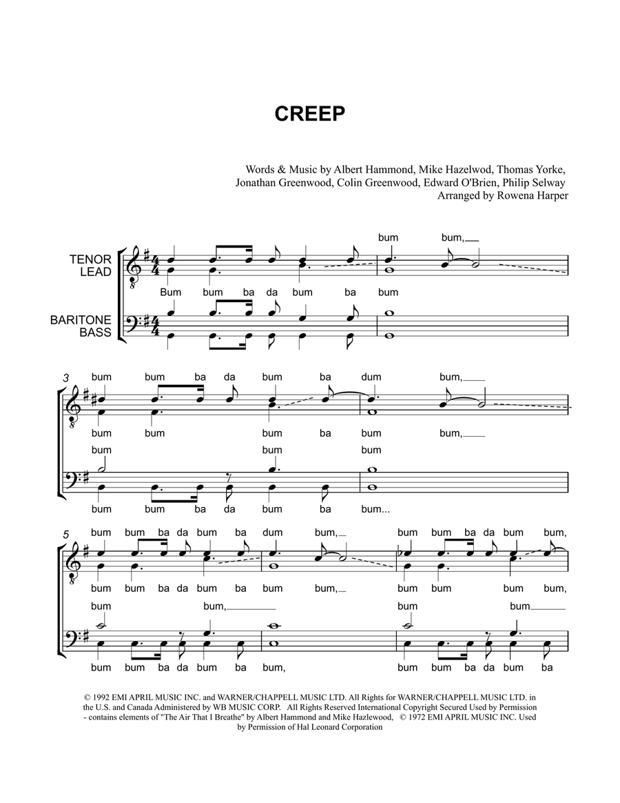 Creep TTBB scores gallery preview page 1