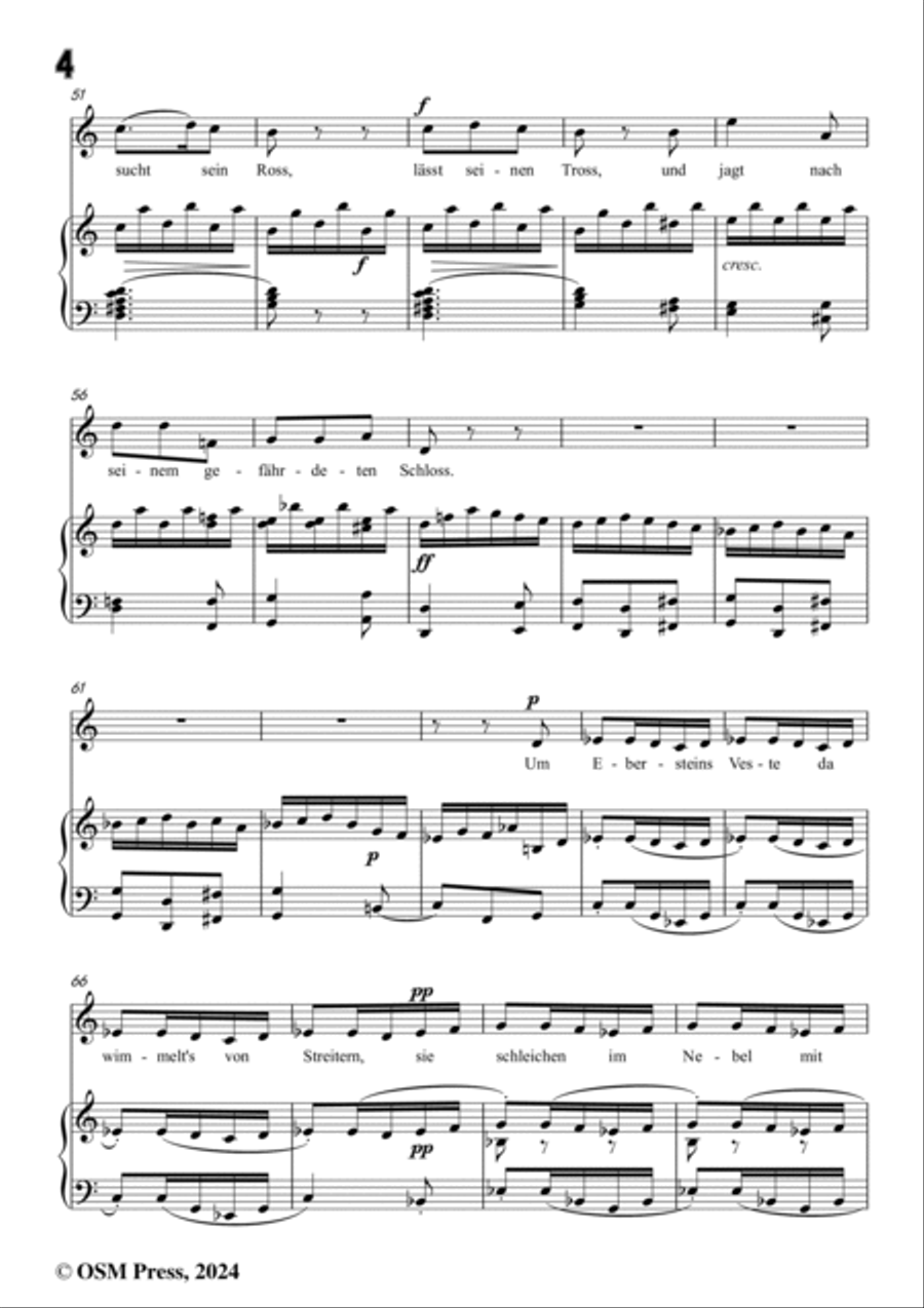 C. Loewe-Graf Eberstein(Zu Speier im Saale da hebt sich ein Klingen),in C Major Voice scores gallery preview page 6