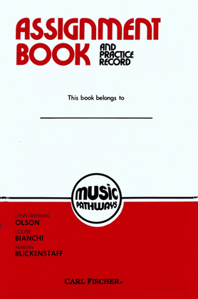 Book cover for Music Pathways - Assignment Book and Practice Record