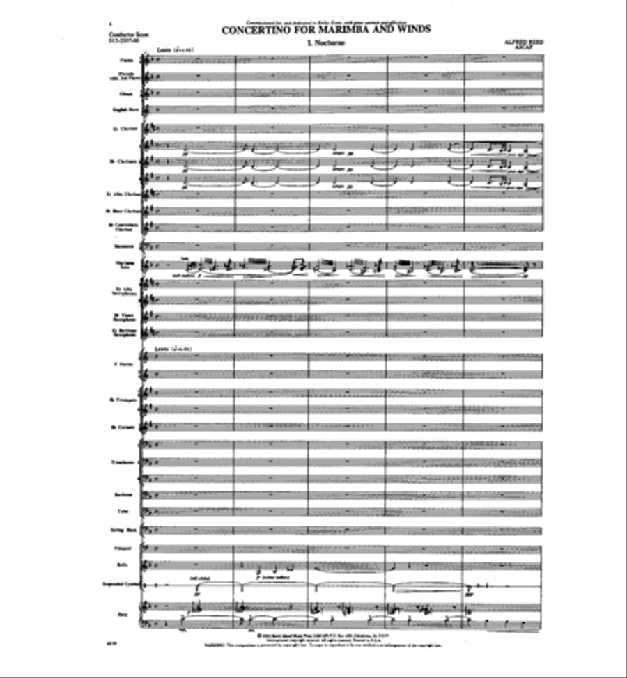 Concertino for Marimba and Winds Concert Band scores gallery preview page 2