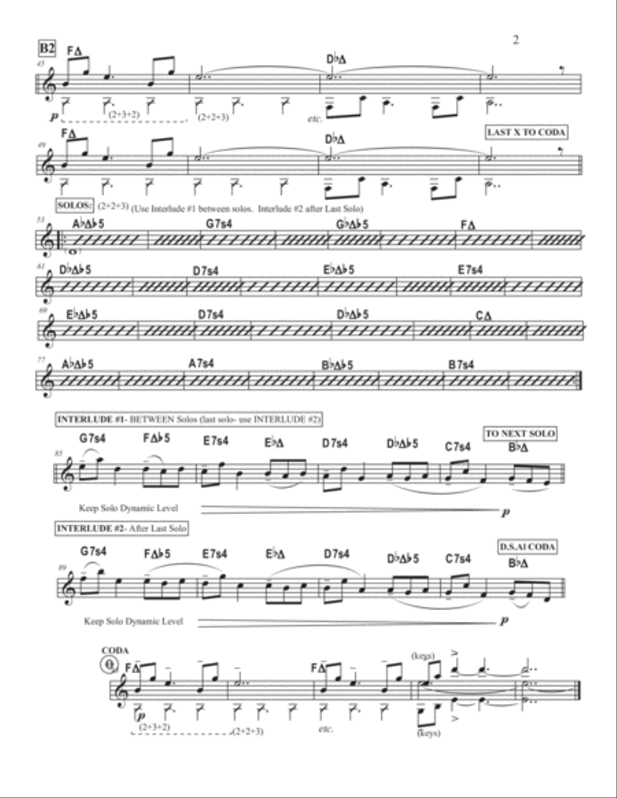 FINCH HOUSE - Leads Sheets in C and Bb - a 7/8 Jazz 