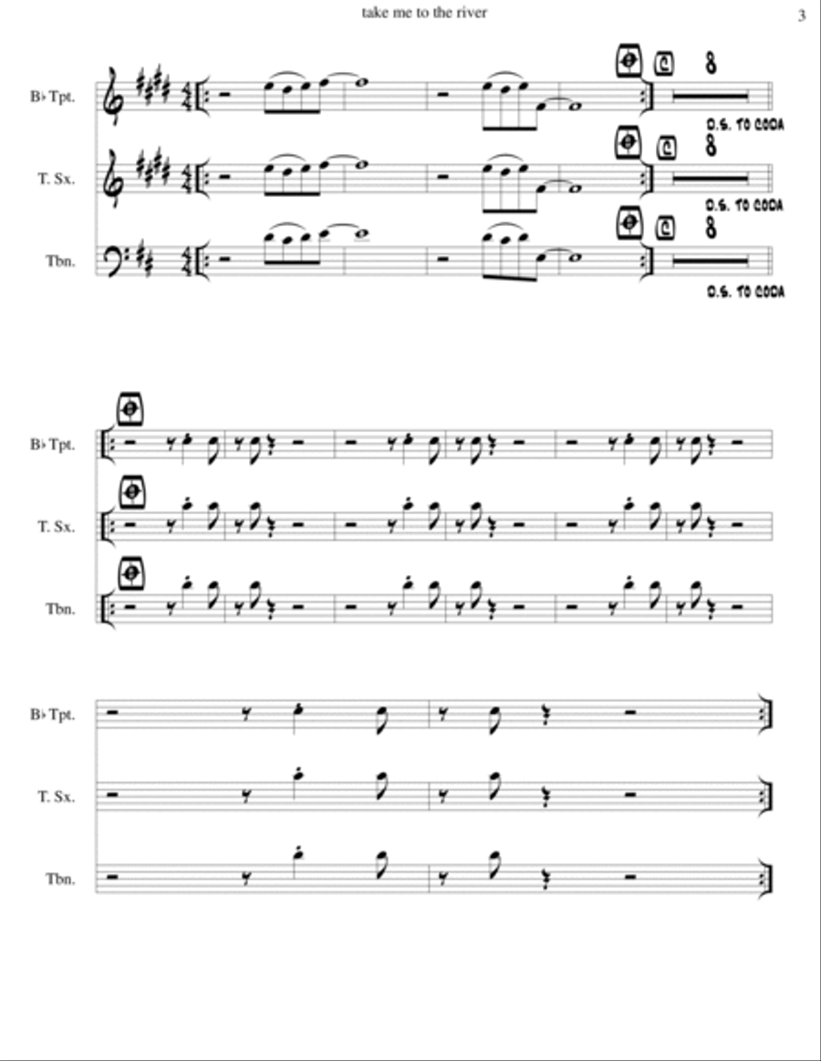 Take Me To The River Small Ensemble scores gallery preview page 4