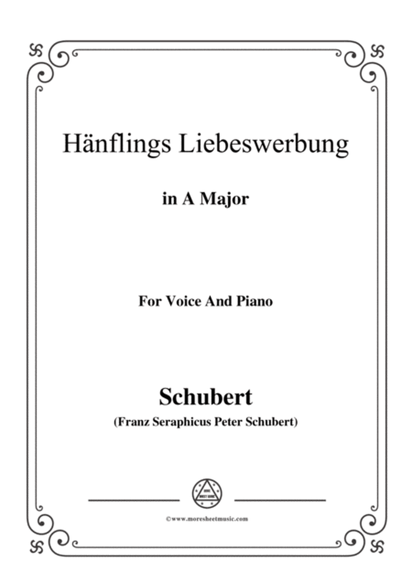 Schubert-Hanflings Liebeswerbung in A Major,for voice and piano image number null