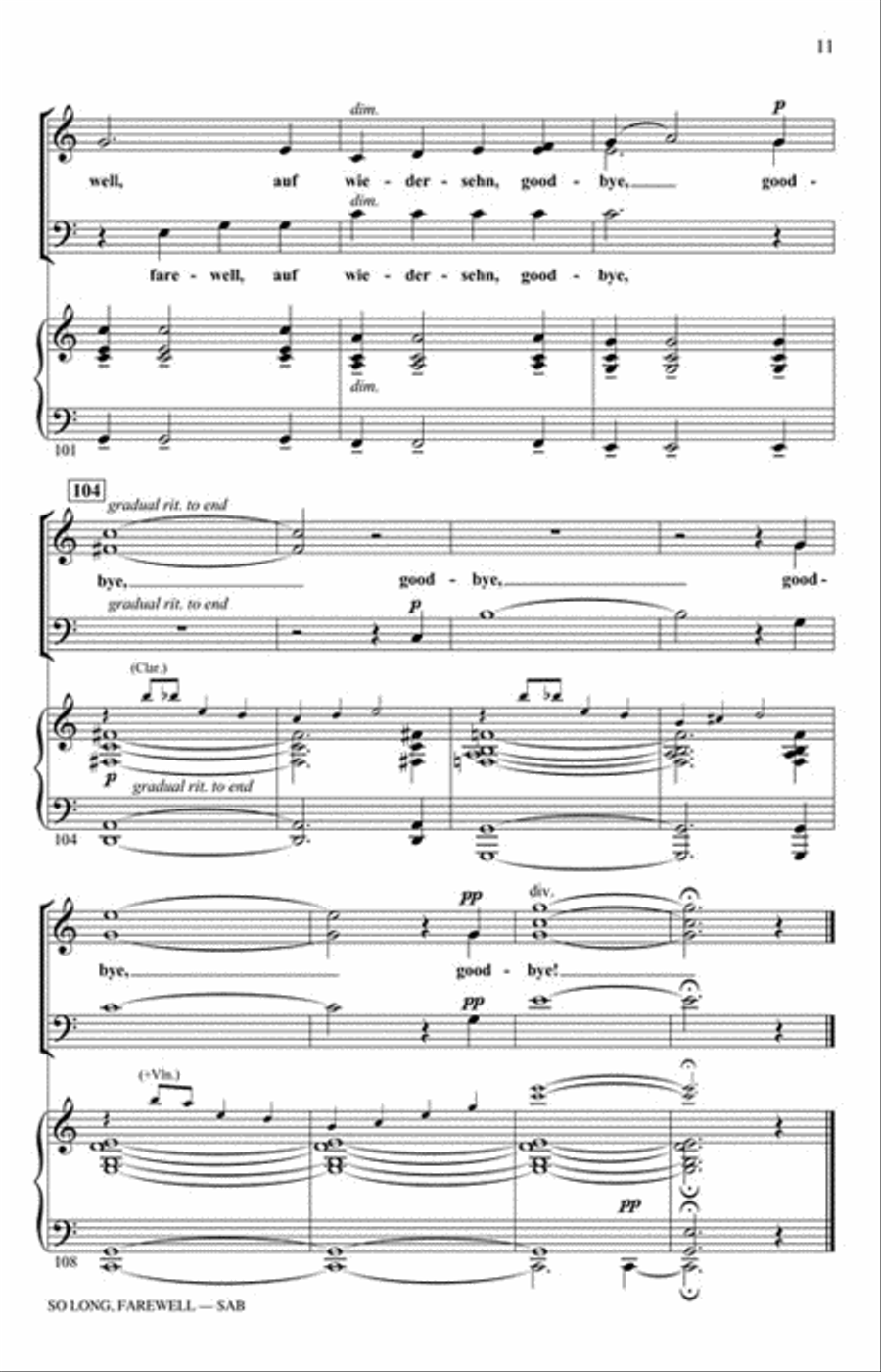 So Long, Farewell So Long, Farewell 3-Part scores gallery preview page 3