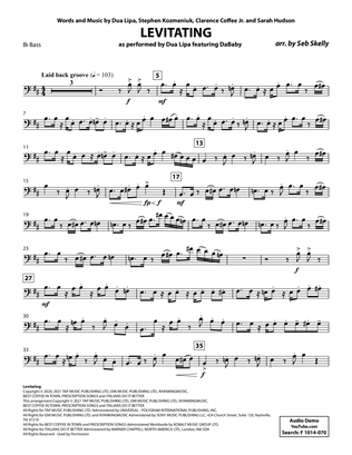 Book cover for Levitating (for Brass Quintet) (arr. Seb Skelly) - Bb Bass B.C.