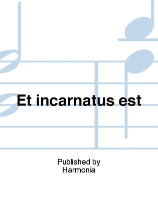 Book cover for Et incarnatus est
