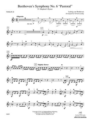 Beethoven's Symphony No. 6 "Pastoral": 2nd Violin