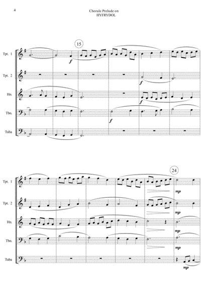 Chorale Prelude on Hyfrydol - Brass Quintet image number null