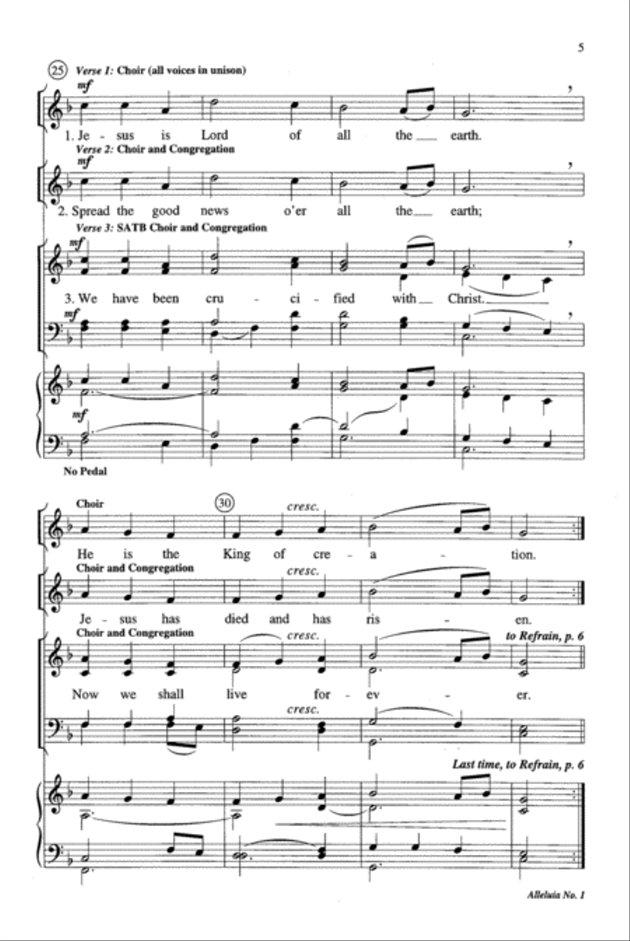 Alleluia No. 1 Alleluia No. 1 4-Part scores gallery preview page 4