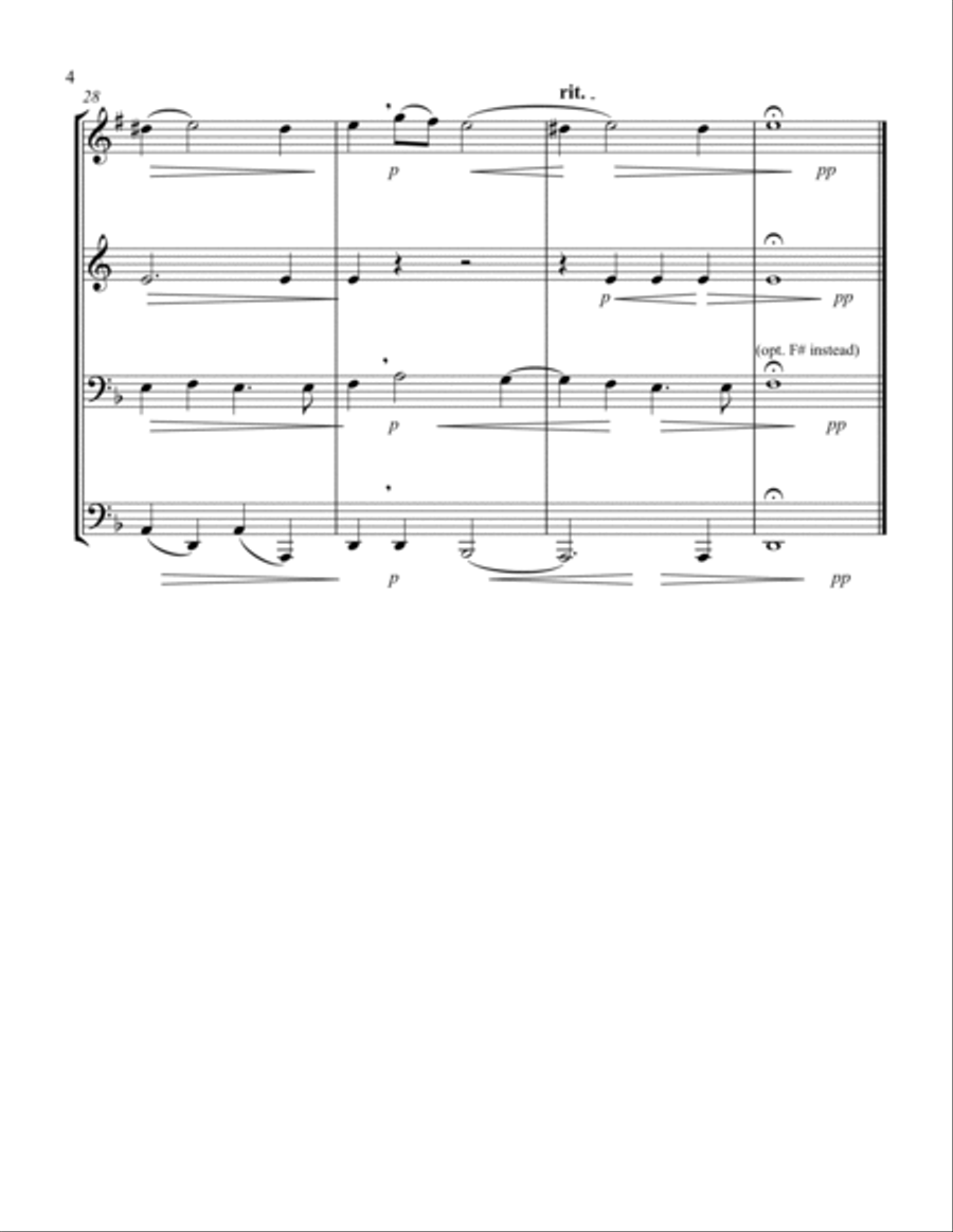 Kyrie (Durante) (Brass Quartet - 1 Trp, 1 Hrn, 1 Trb, 1 Tuba) Brass Quartet scores gallery preview page 4