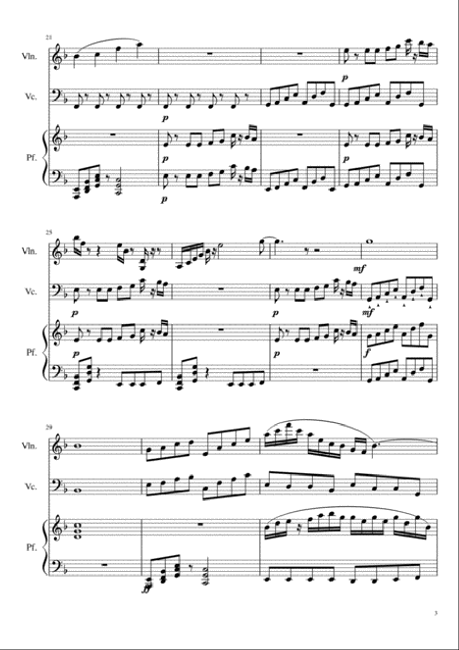 TRIO NUMERO 1 Piano Trio scores gallery preview page 3