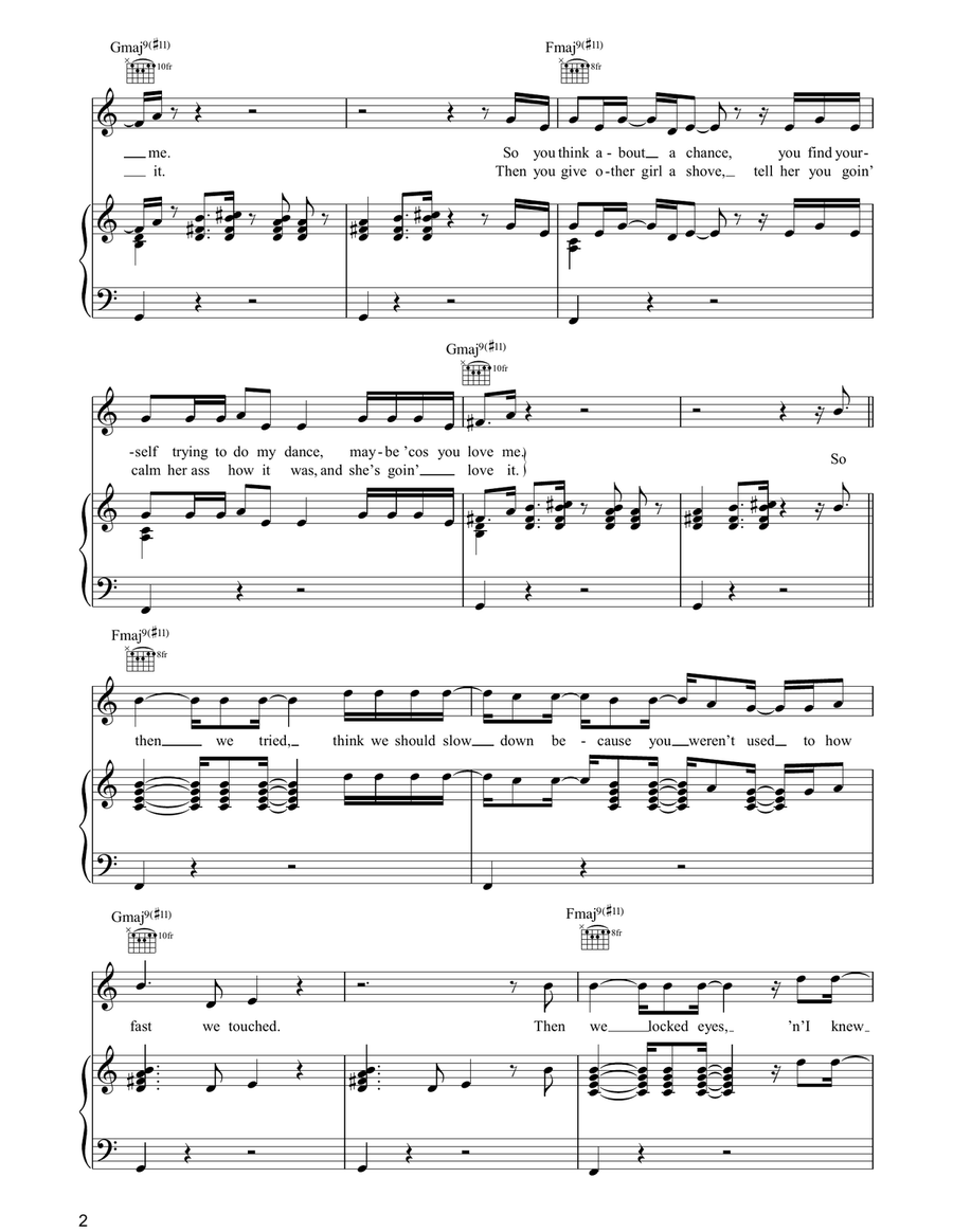 Frontin' Piano, Vocal, Guitar scores gallery preview page 2