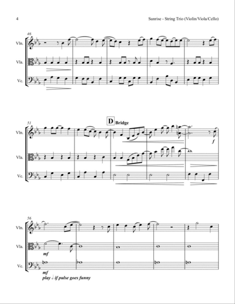 Sunrise String Trio scores gallery preview page 6