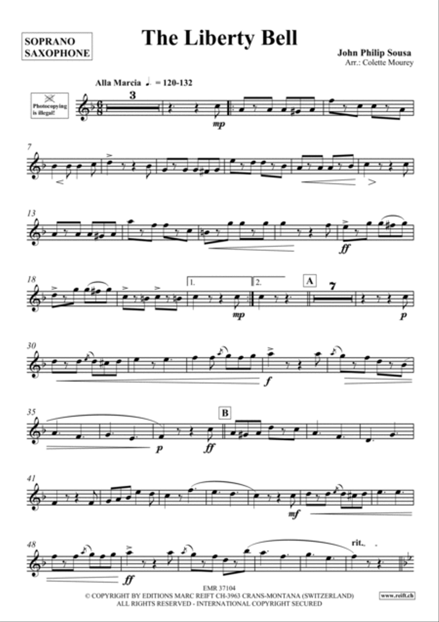 The Liberty Bell Soprano Saxophone scores gallery preview page 2
