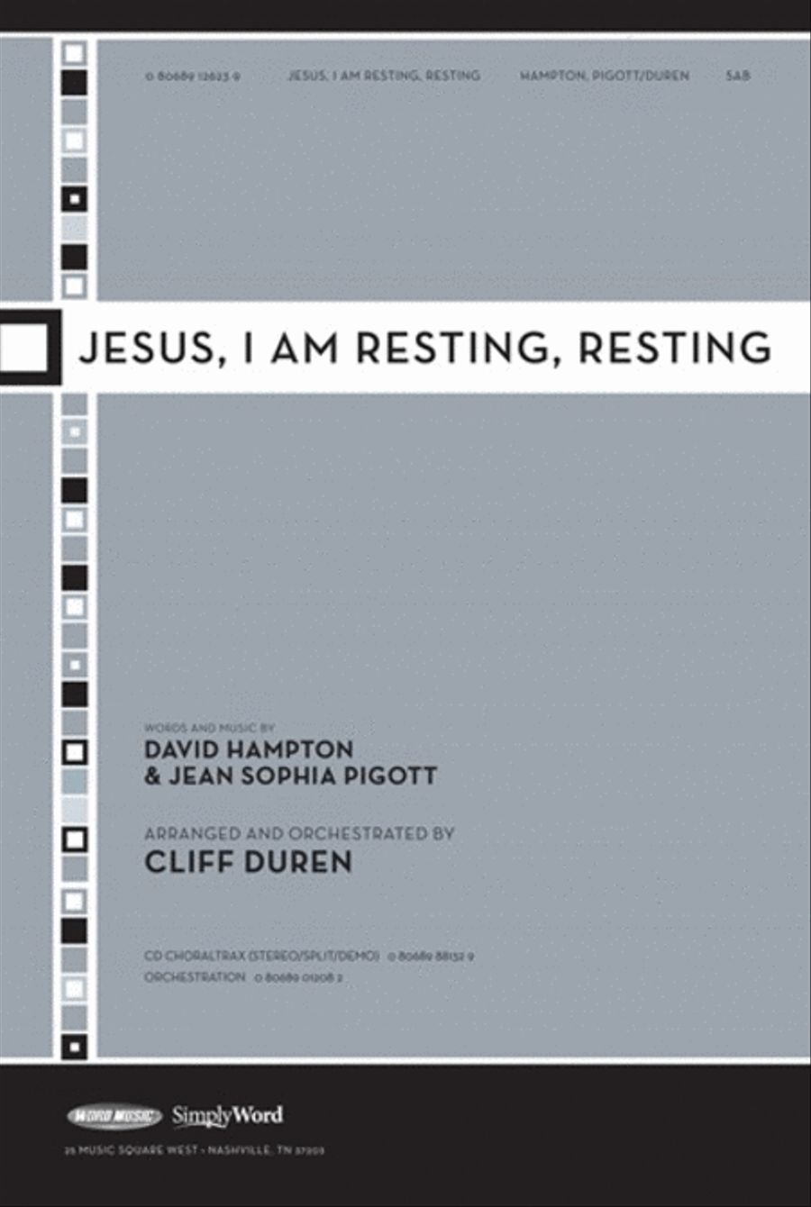 Jesus, I Am Resting, Resting - Anthem 4-Part scores gallery preview page 1