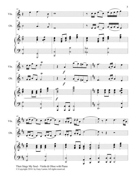 Trios for 3 GREAT HYMNS (Violin & Oboe with Piano and Parts) image number null