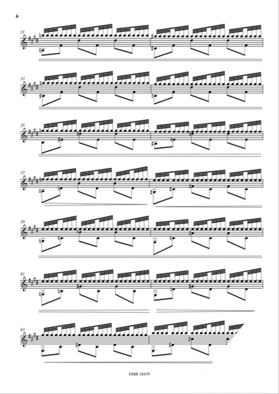 Etude Transcendante No. 2 Classical Guitar scores gallery preview page 6