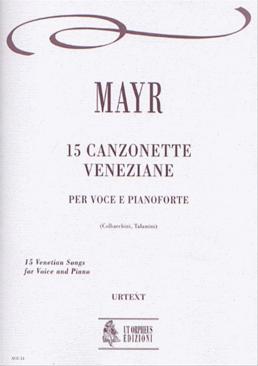15 Venetian Songs for Voice and Piano Voice Solo scores gallery preview page 1