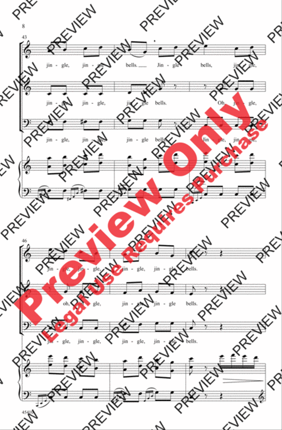 Jingle Bells Rondo 3-Part scores gallery preview page 8