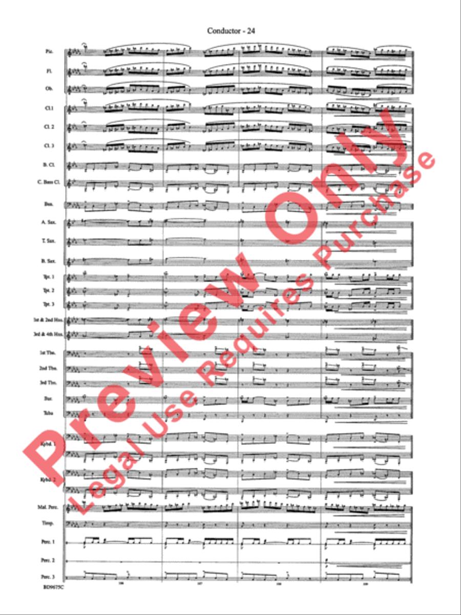 Twelve Seconds to the Moon Concert Band scores gallery preview page 27