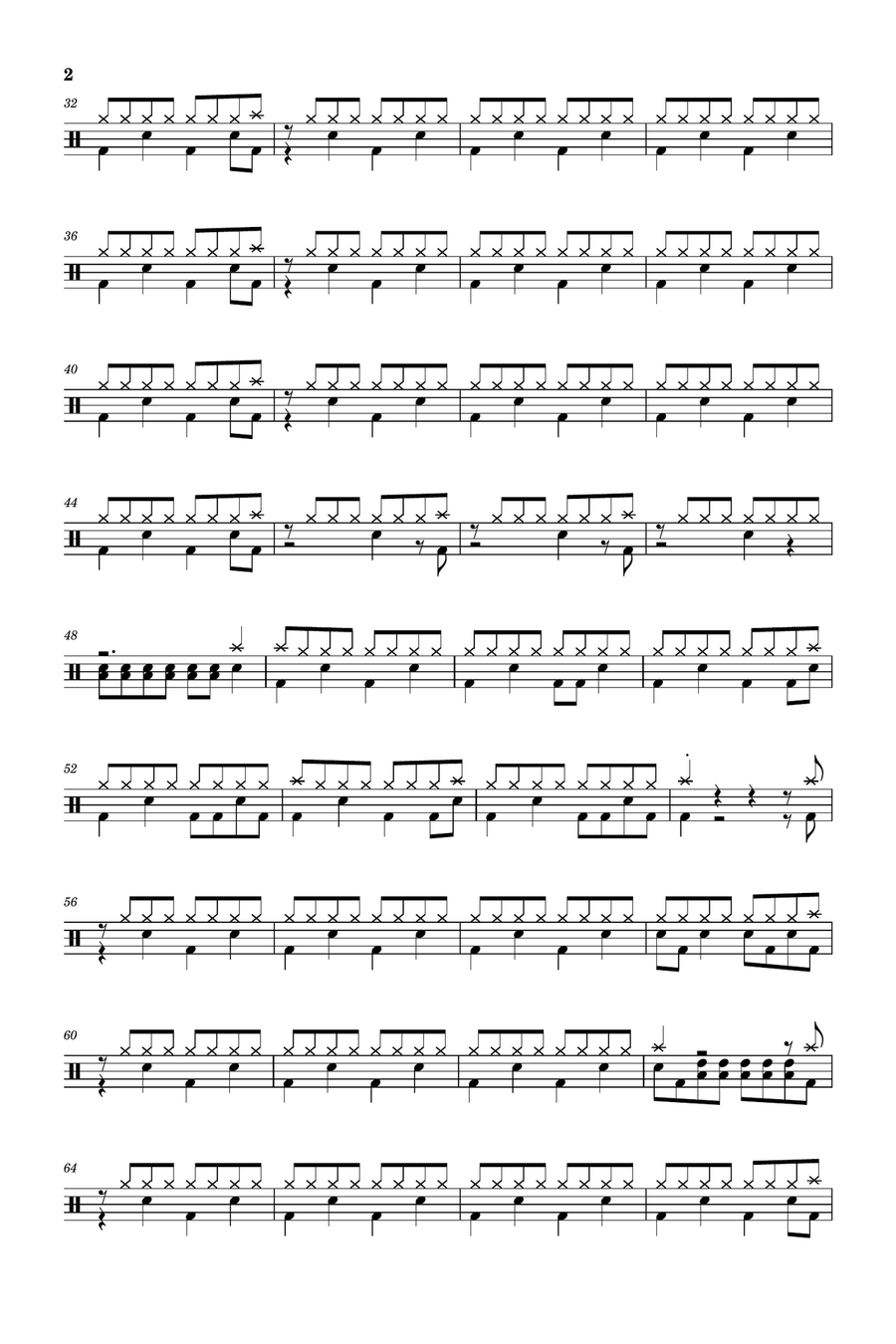 Enter Sandman Drum Set scores gallery preview page 2