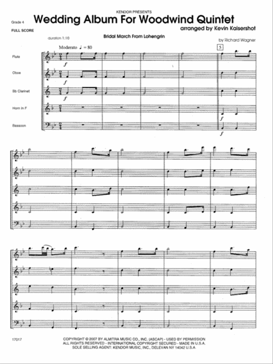 Wedding Album For Woodwind Quintet Woodwind Quintet scores gallery preview page 2