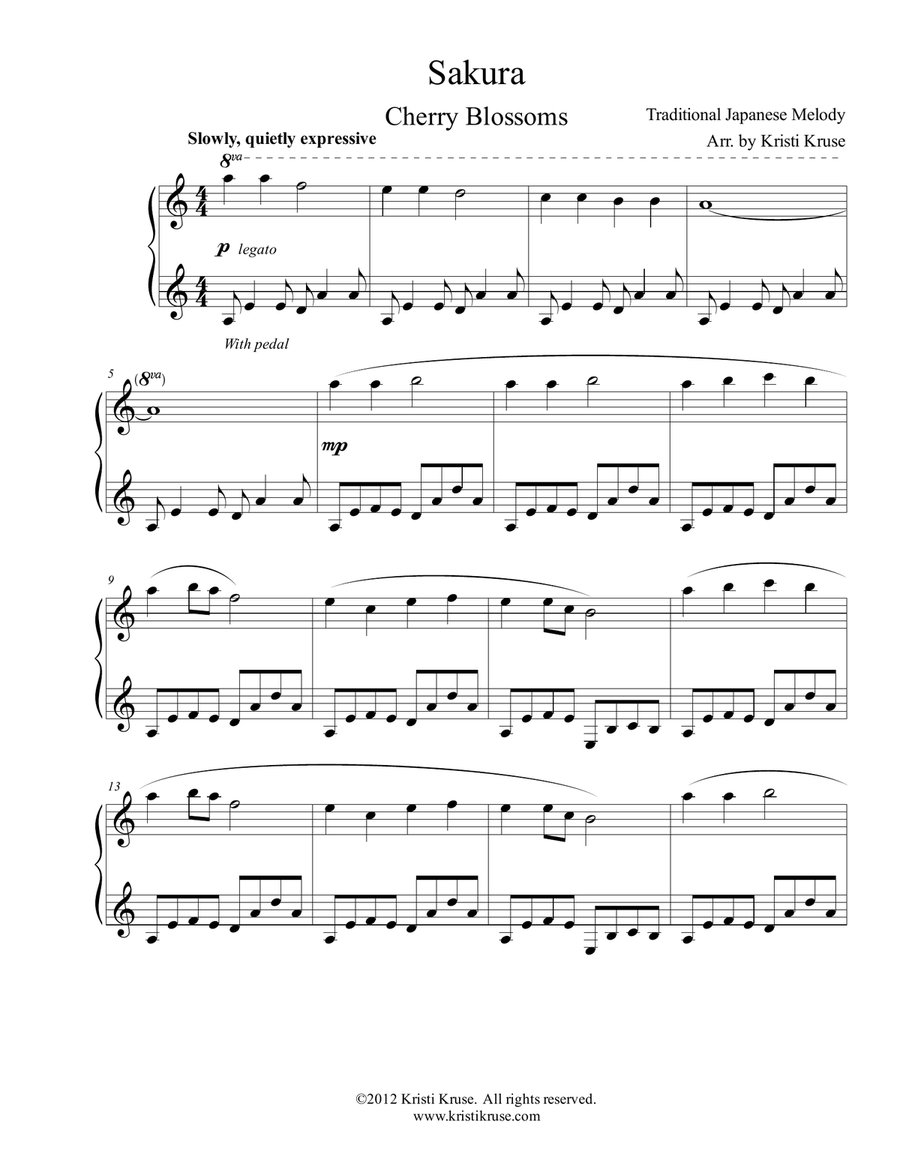 Sakura Piano Solo Piano Solo scores gallery preview page 2