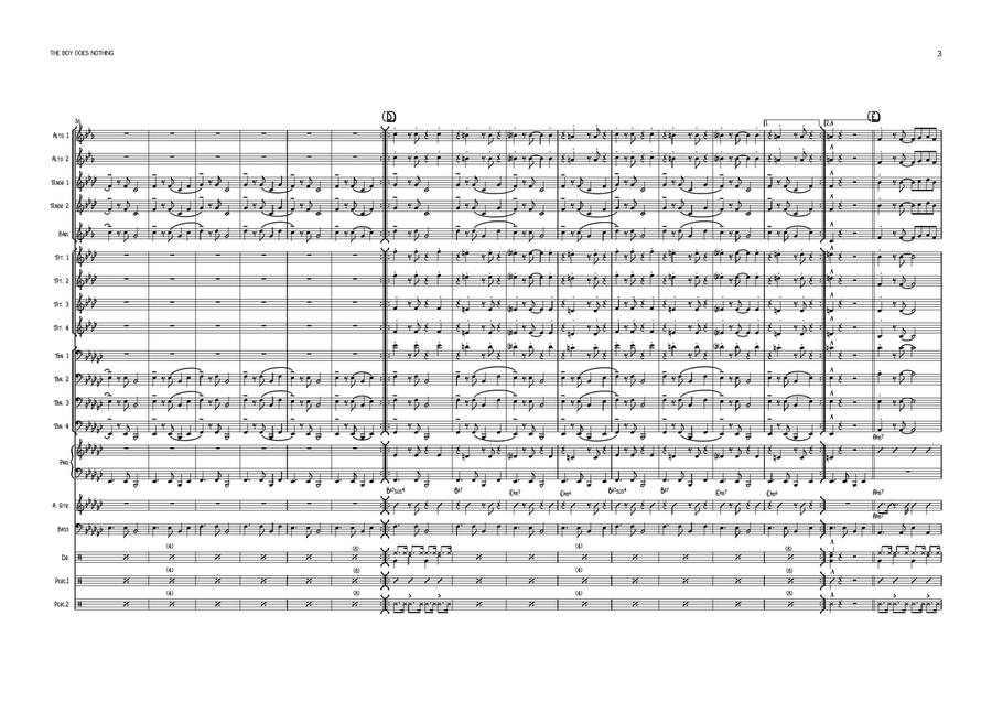The Boy Does Nothing Jazz Ensemble scores gallery preview page 3
