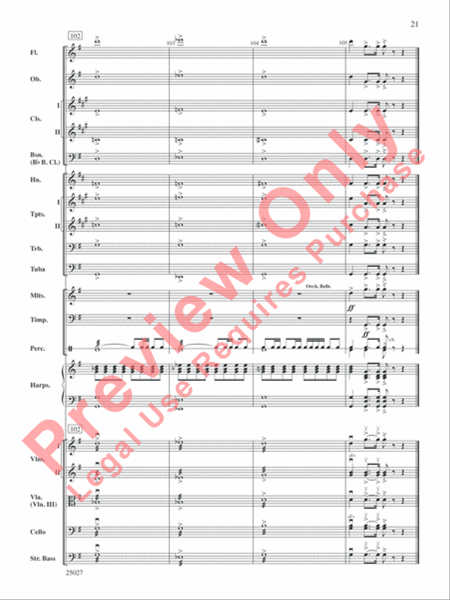 Selections form Tim Burton's Corpse Bride Full Orchestra scores gallery preview page 22