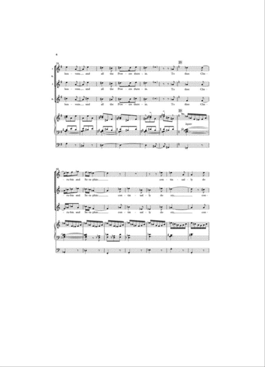 Winchester Te Deum 4-Part scores gallery preview page 4