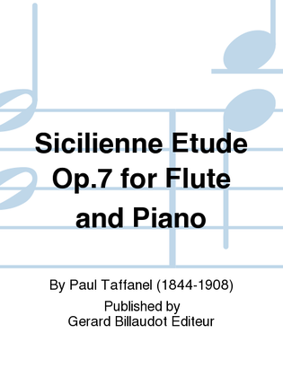 Book cover for Sicilienne Etude Op. 7 for Flute and Piano