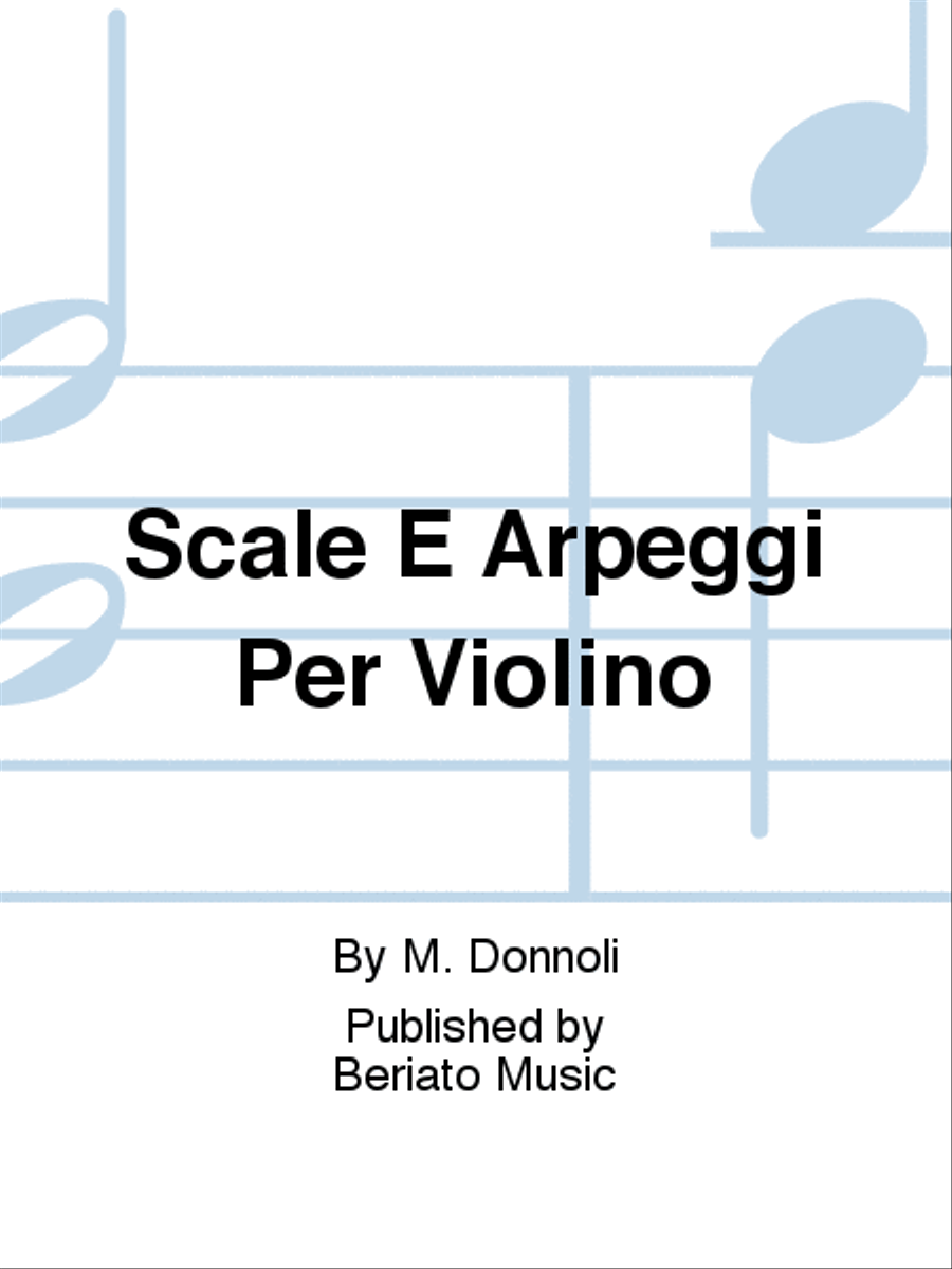 Scale E Arpeggi Per Violino Violin Solo scores gallery preview page 1