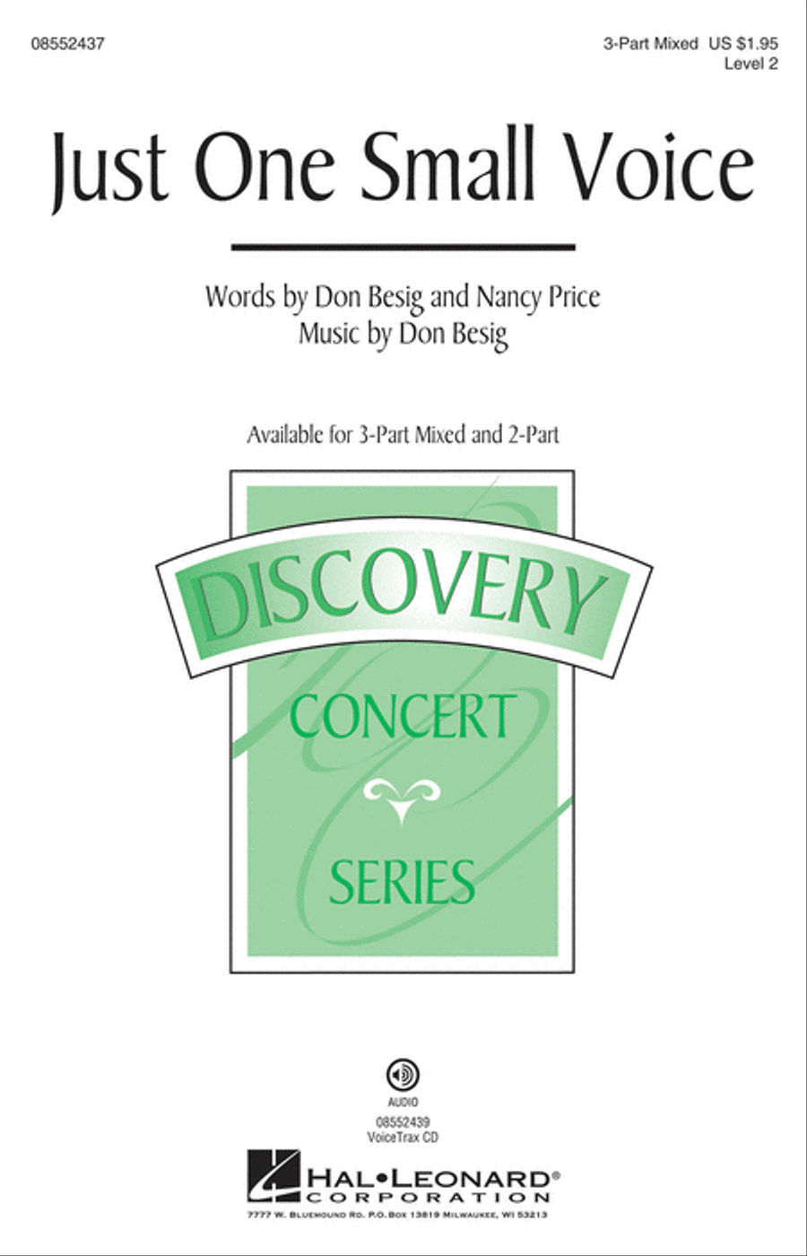 Just One Small Voice 3-Part scores gallery preview page 1