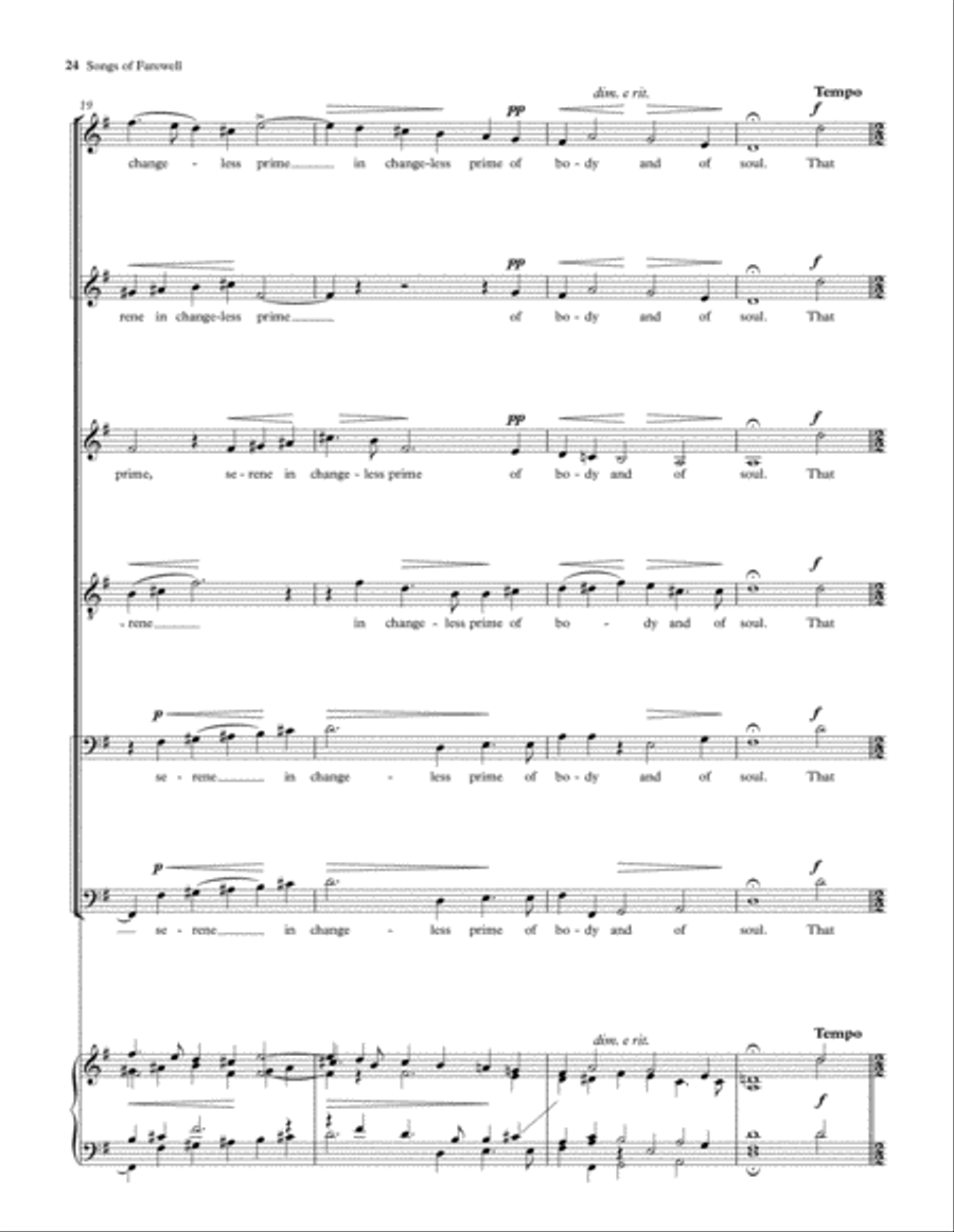 Songs of Farewell Divisi scores gallery preview page 25