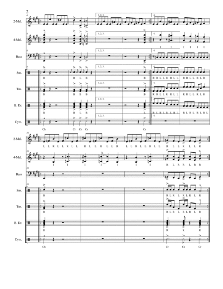 Master Of Puppets Percussion Ensemble scores gallery preview page 2