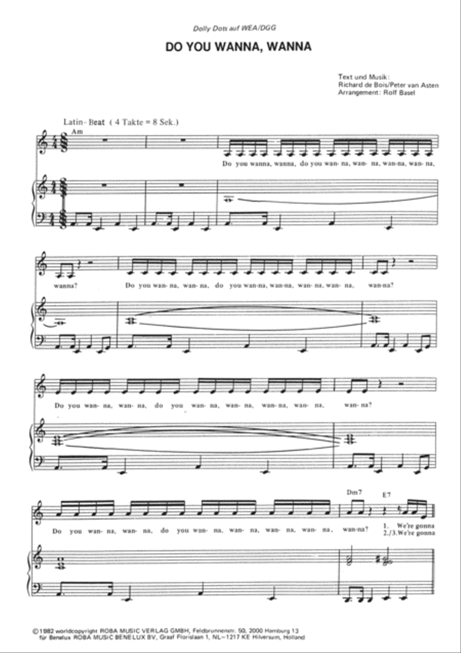 Do You Wanna, Wanna Do You Wanna, Wanna Voice scores gallery preview page 3