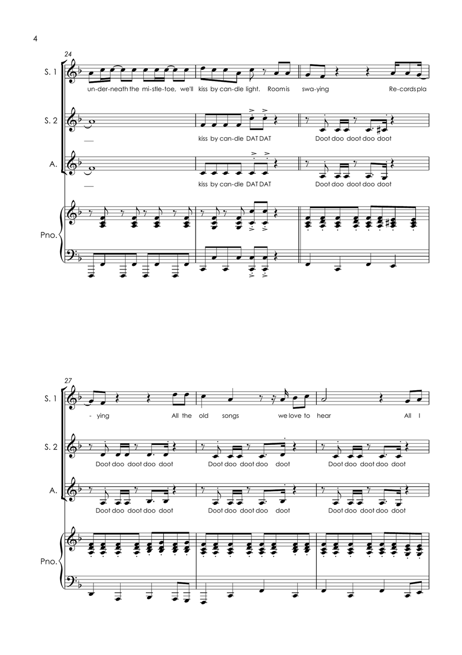 Medley: Merry Christmas Everyone with Little Drummer Boy/peace On Earth and Step Into Christmas Small Ensemble scores gallery preview page 6