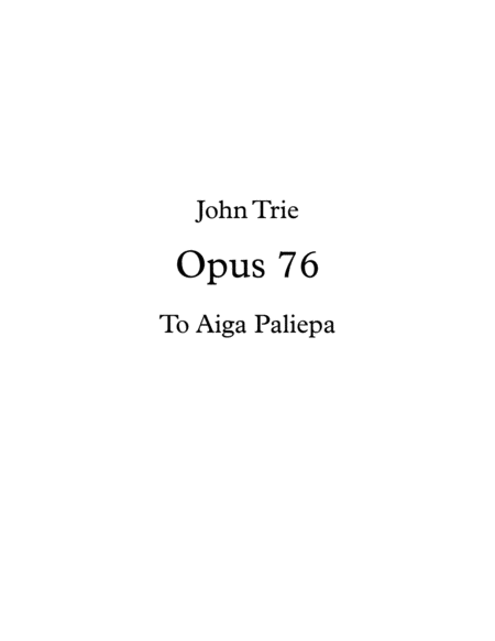 Opus 76 - To Aiga Paliepa image number null