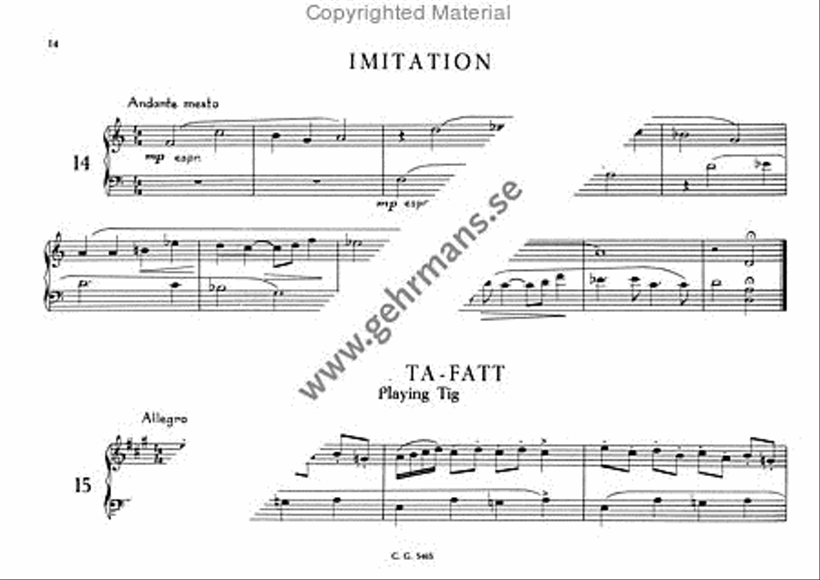Femton latta pianostycken Easy Piano scores gallery preview page 6