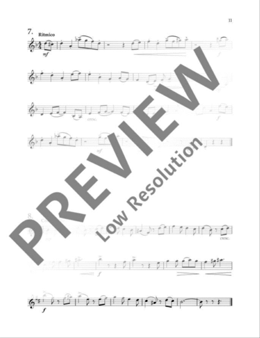 Clarinet Sight-Reading 2 Clarinet Solo scores gallery preview page 12